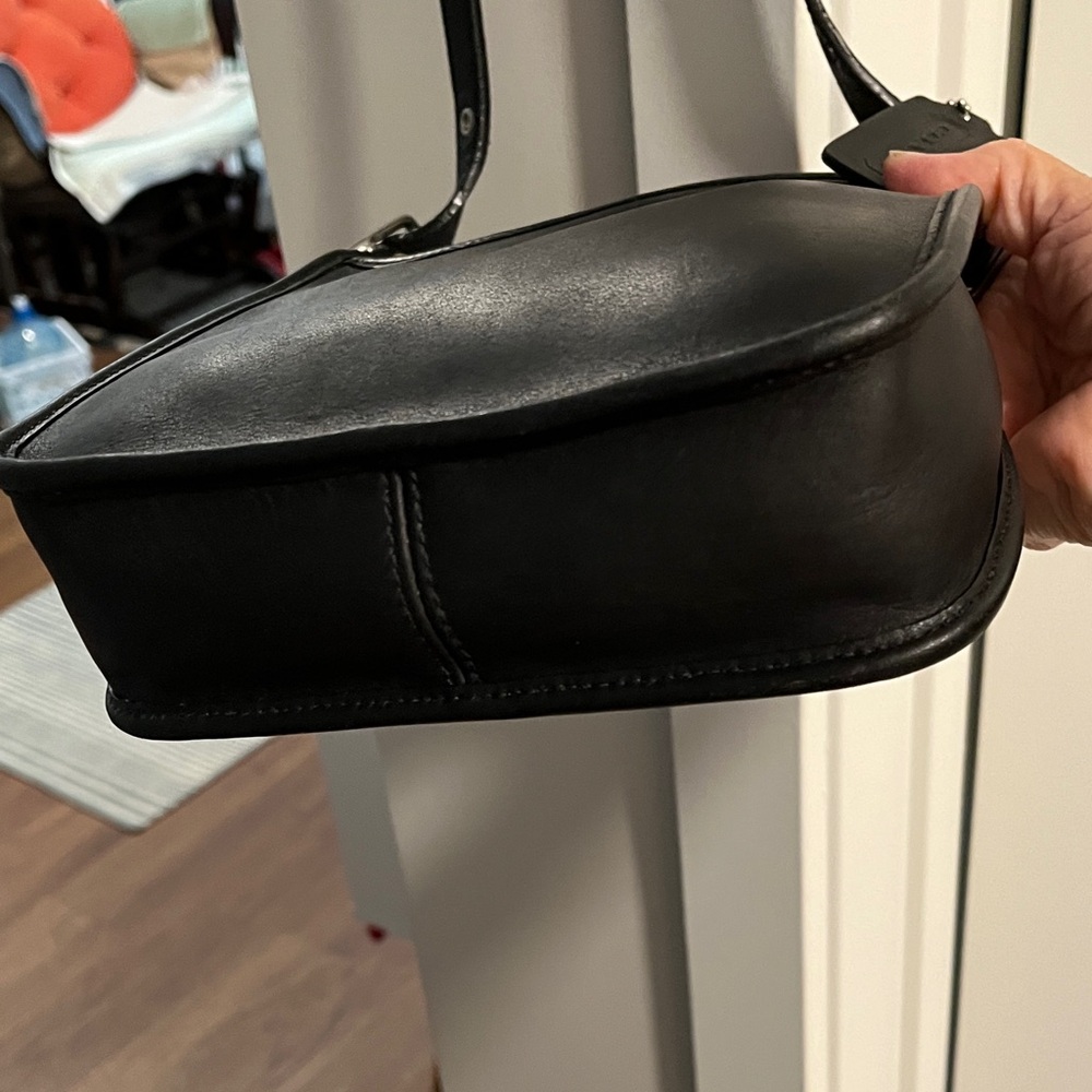 Rare VTG COACH Black Crossbody “Janice’s Mini Legacy”#6610 SmokePet Free 8x8 apx - Picture 6 of 14